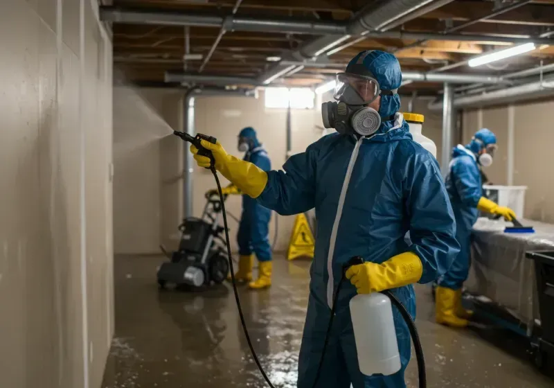 Basement Sanitization and Antimicrobial Treatment process in White County, IL