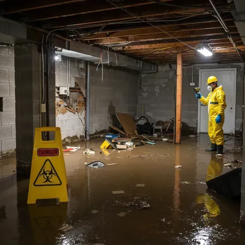 Flooded Basement Electrical Hazard in White County, IL Property